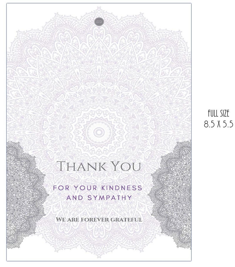 Elcer Celebration of life Funeral thank you cards with envelopes Sympathy memorial acknowledgement Thank you Cards - Image 5